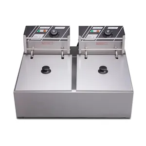 Commerical Electric Potato Chips Frying Machine Stainless Steel French Fries Deep Fryer