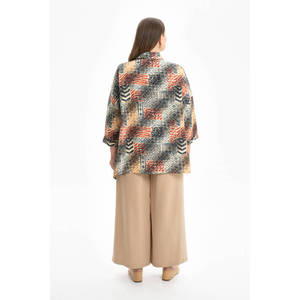 Blusa de Punto Asimétrica con Pliegues para Mujer, Top Casual de Manga Larga - Product Image 2