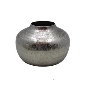 Luxury Design Metal Flower Vase Nickel Antique Plating Aluminum Flower Pot for Home <b>Tabletop</b> Decoration Handmade - Product Image 1