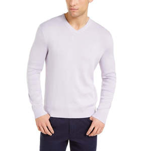 Maglione da Uomo Calvin Klein XX-Large con Scollo a V, Vestibilità Regolare, Viola, con Logo Stampato, Maniche Lunghe, Fornitura ODM Invernale - Product Image 1