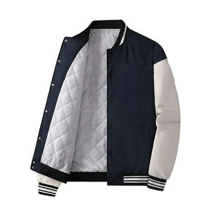Veste universitaire pour homme, service OEM 2025, légère, à la mode, personnalisée, avec manches en cuir, veste universitaire pour homme - Product Image 1