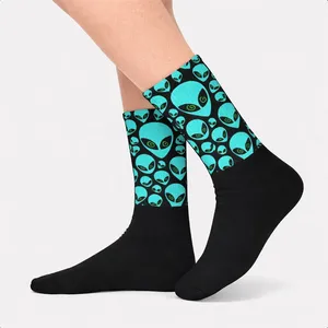 Chaussettes de sport colorées à motifs extraterrestres pour garçons, logo personnalisable, jacquard et propriétés antibactériennes pour la saison d'automne - Product Image 2