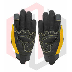 Gants de mécanicien en coton robuste avec paume enduite de PU et supérieure pour la construction industrielle de soudage et la sécurité de l'assemblage - Product Image 3