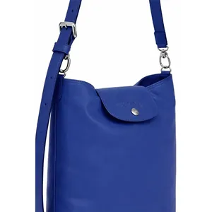 Sac bandoulière en cuir bleu avec sangle détachable, vente en gros - Product Image 4