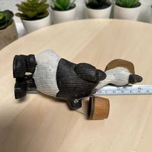 Statua di Anatra in Legno Intagliata a Mano YEEYAYA, Decorazione per la Casa, Scultura e Statuette in Legno, Animali da Fattoria, Figurine Natalizie e Giocattoli per Arredamento - Product Image 1