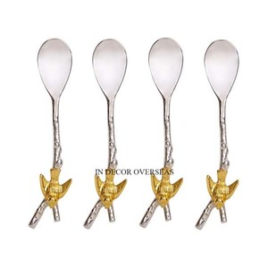 Juego de cubiertos chapados en oro de alta calidad de Metal de la mejor calidad con aspecto atractivo, suministros con mango recubierto de polvo de Color negro - Product Image 4