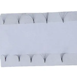 Korean Fiber Eye Lashes Pre-Made Pointy Base Volume Fan Eyelash Extensions 3D Premade Volume Loose Fans Russian Lash Wholesale