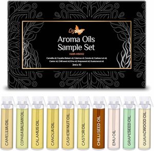 Crysalis, 10 Uds., juego de aceites para el cuidado del cabello, 3ml cada uno, Camellia Copaiba Calamus, Canola, anacardo, ricino para uso doméstico, ambientadores - Product Image 1