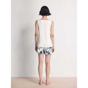 Conjunto de Shorts y Camiseta de Tirantes con Cuello en V de Bambú Premium Personalizado para Verano, con Ribete de Encaje, Tejido de Spandex, Logotipo Personalizado, Cordón Ajustable, Suave y Sostenible, ODM - Product Image 6