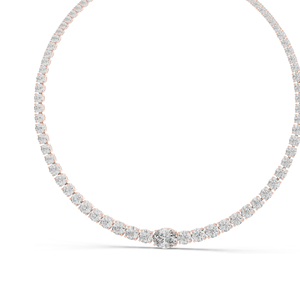 Collier tennis en diamant de laboratoire de 26,82 carats, taille brillant rond, or 18 carats, 14 carats, or rose, or jaune, or blanc, clarté VVS-VS EF - Product Image 3