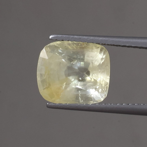 Saphir jaune naturel authentique, pierre précieuse en vrac |   Certifié NGTC, qualité AAA, taille coussin 10,5x9,5 mm, 5,66 carats, pour la fabrication de bijoux - Product Image 1
