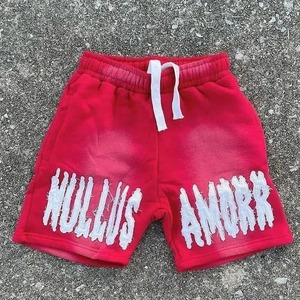Shorts lourds pour hommes en coton éponge surdimensionné à séchage rapide respirant en détresse Vintage lavage à l'acide Shorts pour hommes - Product Image 2
