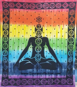 Tapisseries murales décoratives MULTI HORIZONTAL SEVEN CHAKRA PRINT pour la maison et les cadeaux GC-TPDB-261 - Product Image 1