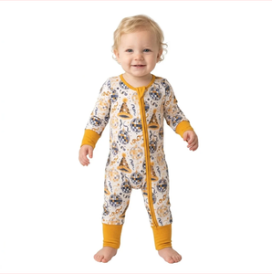 Mono de bebé transpirable con estampado lindo y cremallera, sin mangas, de seda de leche/algodón, para verano, unisex, Longlv - Product Image 5