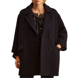 Cappotto Doppiopetto Sarah da Donna Gerard Darel Blu Taglia 1 con Fodera in Lana, Collo in Pelliccia Tinta, Bottoni, Disponibile anche nelle Taglie XS e XL - Product Image 1