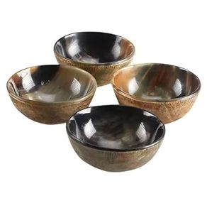 Ensaladera de cuerno de búfalo orgánico de calidad de exportación, plato de servicio ecológico Natural rústico para Decoración de mesa de comedor, pulido clásico - Product Image 6