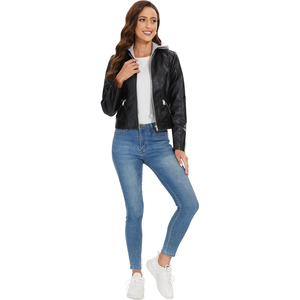 2025 Women's Genuine Leather <b>Jacket</b> | Winter Full Sleeve Windproof Breathable Cotton Filled Leather <b>Jackets</b> - Product Image 3