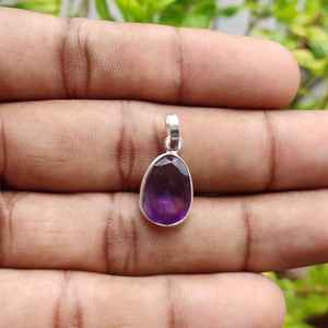 ทำด้วยมือจี้เงิน925กับพลอยอเมทิสต์ฝาบางเครื่องประดับสำหรับเด็กของขวัญขายส่งจี้เสน่ห์สำหรับเธอ - Product Image 1