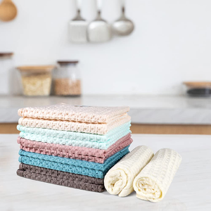 Hot Multi-color Thickened 100% Organic Cotton Table Super Absorbent GOTS Certificate Personalized Multipurposes Dish <b>Cloth</b> Towel - Product Image 2