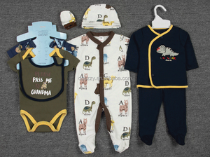 Ensemble de vêtements pour nouveau-né tendance, 8 pièces, en coton, pyjama à pieds pour bébé garçon, barboteuse, <span class=keywords><strong>cadeau</strong></span>, vêtements de Noël pour bébé - Product Image 6