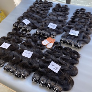 Venta al por mayor 100% Extensiones de cabello virgen vietnamita 12A Paquetes de doble dibujado Un donante Cuerpo Onda Cabello Crudo Sin procesar - Product Image 1