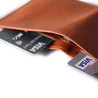 Dompet pria Anti Maling kulit asli ramping kualitas tinggi harga pabrik dompet pria kulit PU penjepit uang modis