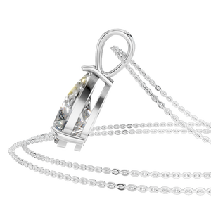 Collar con Colgante de Moissanita de Corte Pera de 3 Quilates en Oro Sólido de 14K al por Mayor con Cadena de Eslabones, Regalo de Lujo - Product Image 2