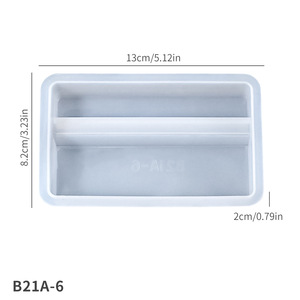 DIY rectangular and circular mirror surface <b>resin</b> mobile phone stand silicone mold - Product Image 6
