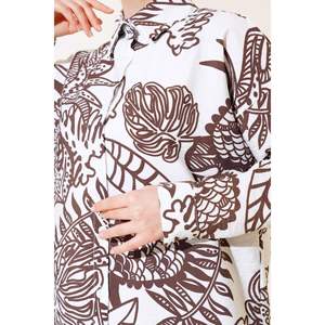 Ensemble 2 pièces à motifs pour femmes en marron - Product Image 3