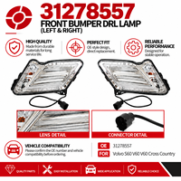 Feu de position avant gauche à LED DRL (feux de jour) 31278557 pour Volvo S60 V60 2011-2013, pièces d'éclairage automatique pour pare-chocs avant
