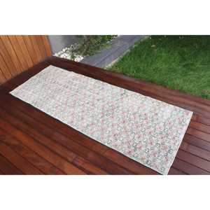 Alfombra Vintage Estilo Runner, Alfombra Turca de 2.5x6.7 pies, Alfombra Oriental Azul de Lana - Product Image 2