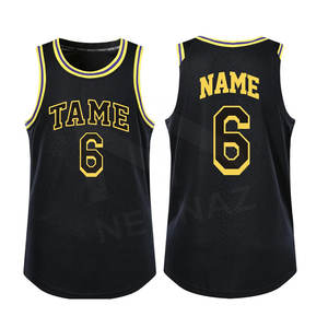 Camiseta de baloncesto personalizada para hombre, ropa deportiva transpirable de poliéster para entrenamiento de jóvenes universitarios, BSCI de talla grande personalizada Bsci - Product Image 6