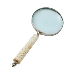 Lupa redonda única en marco crema con acabado óptico perfecto para laboratorios de reparación móviles y necesidades de zoom - Product Image 1