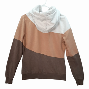 Femmes décontracté multicolore Colourblock pull à capuche 100% coton respirant polaire sweat haut avant imprimé Streetwear - Product Image 2