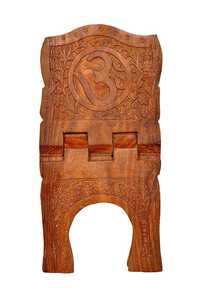 Porte-livre OM en bois, article sculpté à la main, serre-livres religieux, porte-livre en bois pour l'exportation - Product Image 4