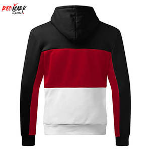 เสื้อฮู้ดของผู้ชายผ้าพิมพ์ลายนูนสีพื้นผ้าย้อมสีล้วนมีฮู้ดสำหรับฤดูใบไม้ร่วงดีไซน์ใหม่ล่าสุด - Product Image 4