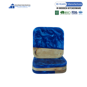 Vente chaude Sous-verres en bois durables Sous-verres en résine époxy pour les boissons de l'usine du Vietnam en gros - Product Image 2