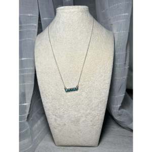 Collar de Turquesa Kingman y Plata de Ley, Joyería Coleccionable de Origen Navajo, Pieza Única - Product Image 1