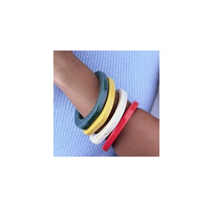 Elegantes brazaletes de resina de madera hechos a mano estilo Vintage joyería de moda colorida brazalete de madera y resina de buena calidad - Product Image 5
