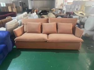 Usine Canapés inclinables modulaires supplémentaires Grand canapé Meubles de salon Ensemble de canapés en tissu de velours simple et moderne - Product Image 3