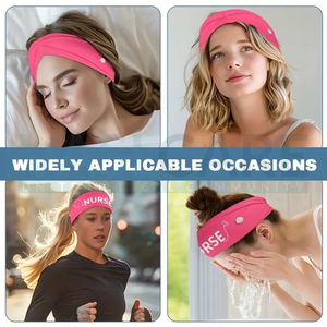 Diadema de enfermera rosa con botones, banda elástica para el cabello para accesorios de enfermera Unisex, múltiples formas de usar, diadema personalizada de Vaslcare - Product Image 6