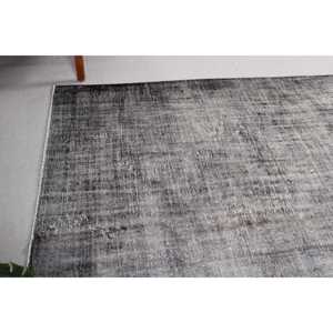 Tapis turc 4,9x7,6 pi (148x232 cm), tapis vintage gris à motifs floraux - Product Image 4