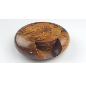 Handcrafted Thuya Burl Wood <b>Coasters</b> Set Natural Wooden <b>Drink</b> <b>Coasters</b> with Unique Grain <b>for</b> Home and Bar Decor - Product Image 3