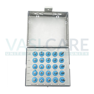 Vaslcare New Surgical Instruments-25pcs Dental Implant Conical Drills with <b>Electric</b> Stopper <b>Kits</b> - Product Image 2
