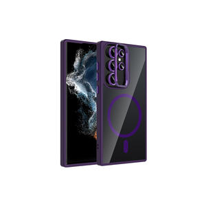 Étui ANKY Série Etro Bleu Marine pour MagSafe avec béquille et protection d'objectif pour Galaxy S22 Ultra avec transparent - Product Image 2