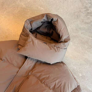 Veste matelassée pour hommes avec logo personnalisé Veste d'hiver avec capuche Coupe-vent Sports d'extérieur Street Wear Veste matelassée respirante - Product Image 2