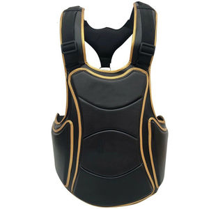 2024 Premium Custom Logo Leather Body Protector MMA Kick Boxing Belly Guard Logotipo personalizado Muay Thai Chest Guard Boxing - Product Image 1