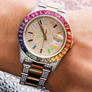 Montre présidentielle Iced Out Moissanite | Design squelette de luxe VVS | Vente en gros approuvée - Product Image 2