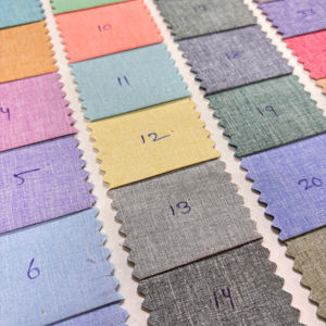 Textura moderna, Ministro Principal, material de camisa de viscosa polivinílica, Exportación de fábrica para niños y niñas, tejido de poliéster teñido liso - Product Image 1