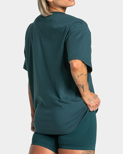 T-shirt pour femmes à col rond ample, en coton mélangé respirant, avec étiquettes personnalisées OEM, best-seller - Product Image 2